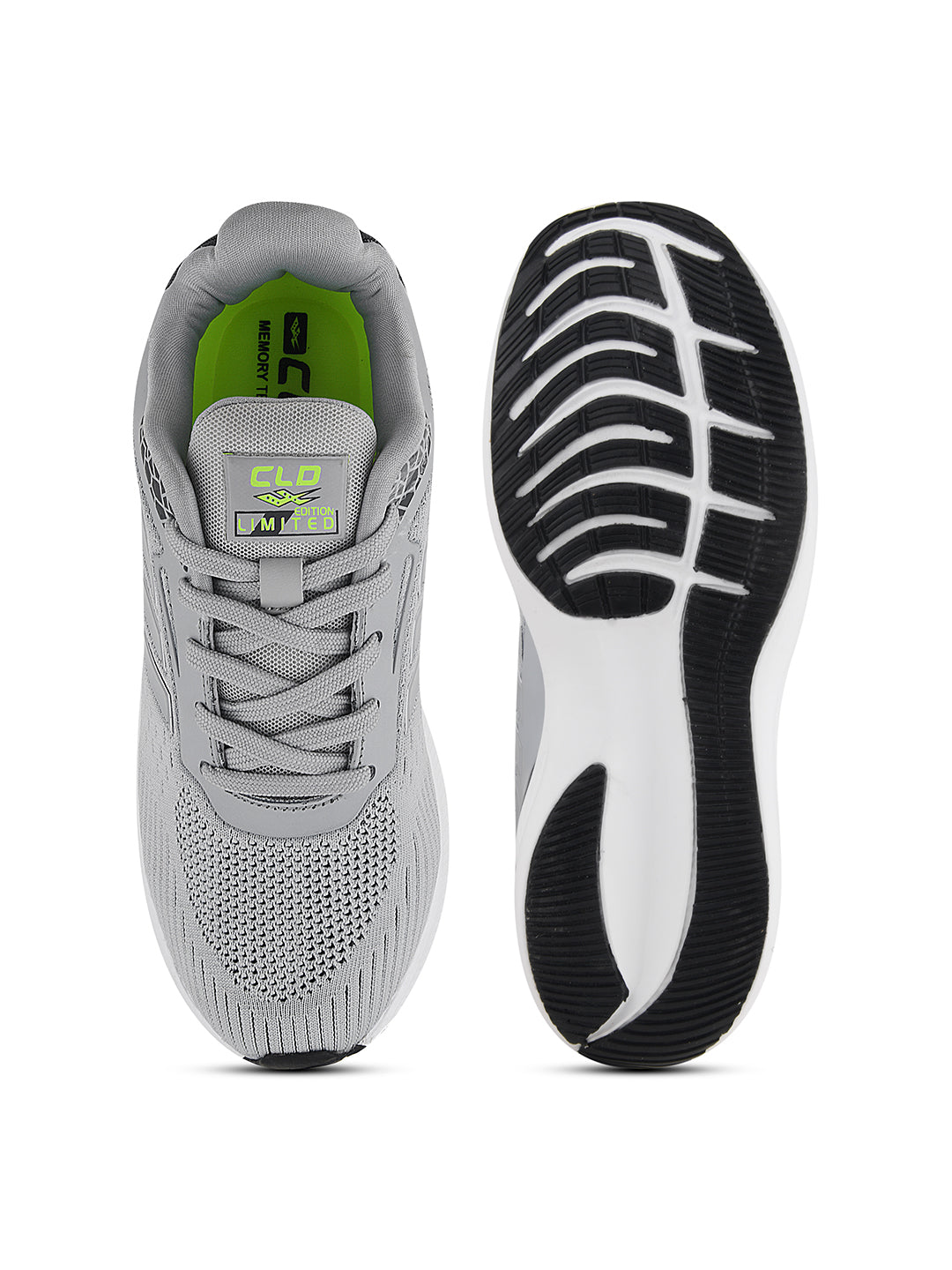 IDEA Men Gray-Green Sports Shoes