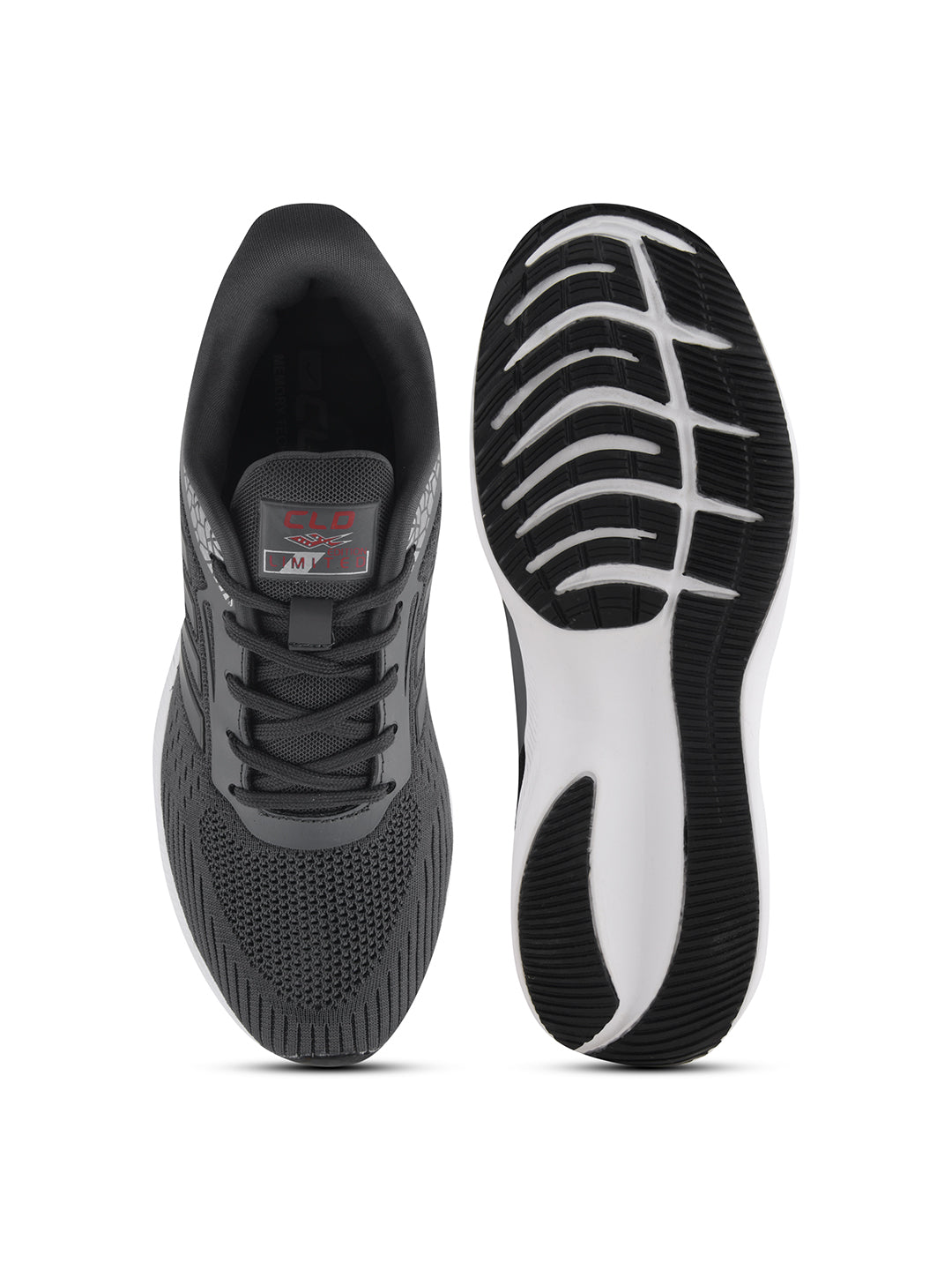 IDEA Men Gray-Red Sports Shoes