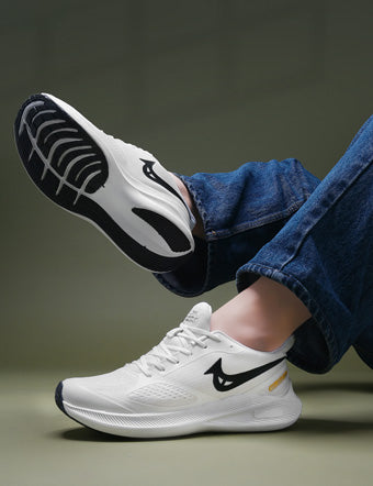PAYTM Men White Blue Sports Shoes