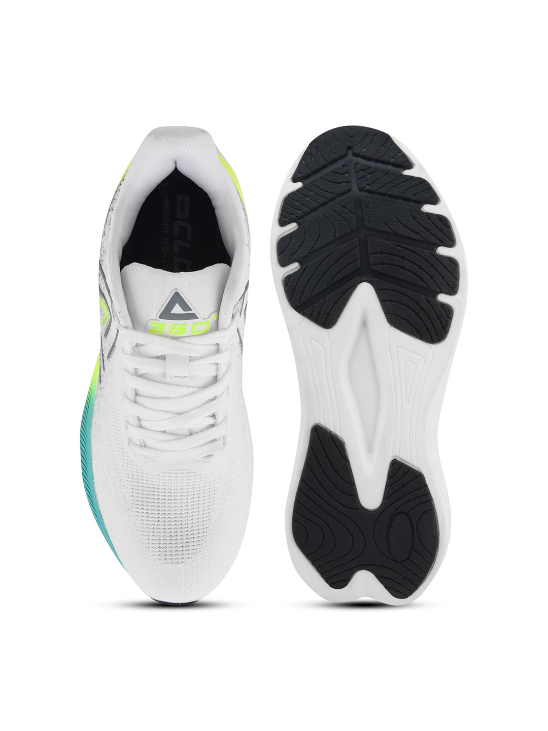 SPARKLE Men White-P.Green Sports Shoes
