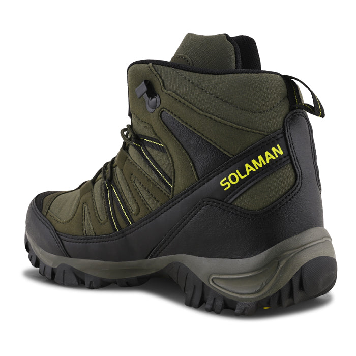 CLD HEEL-2 Men's Olive Green & Yellow Trekking Shoes