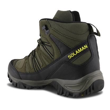 CLD HEEL-2 Men's Olive Green & Yellow Trekking Shoes