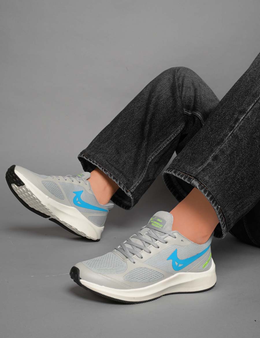 PAYTM Men Gray-Sky Sports Shoes