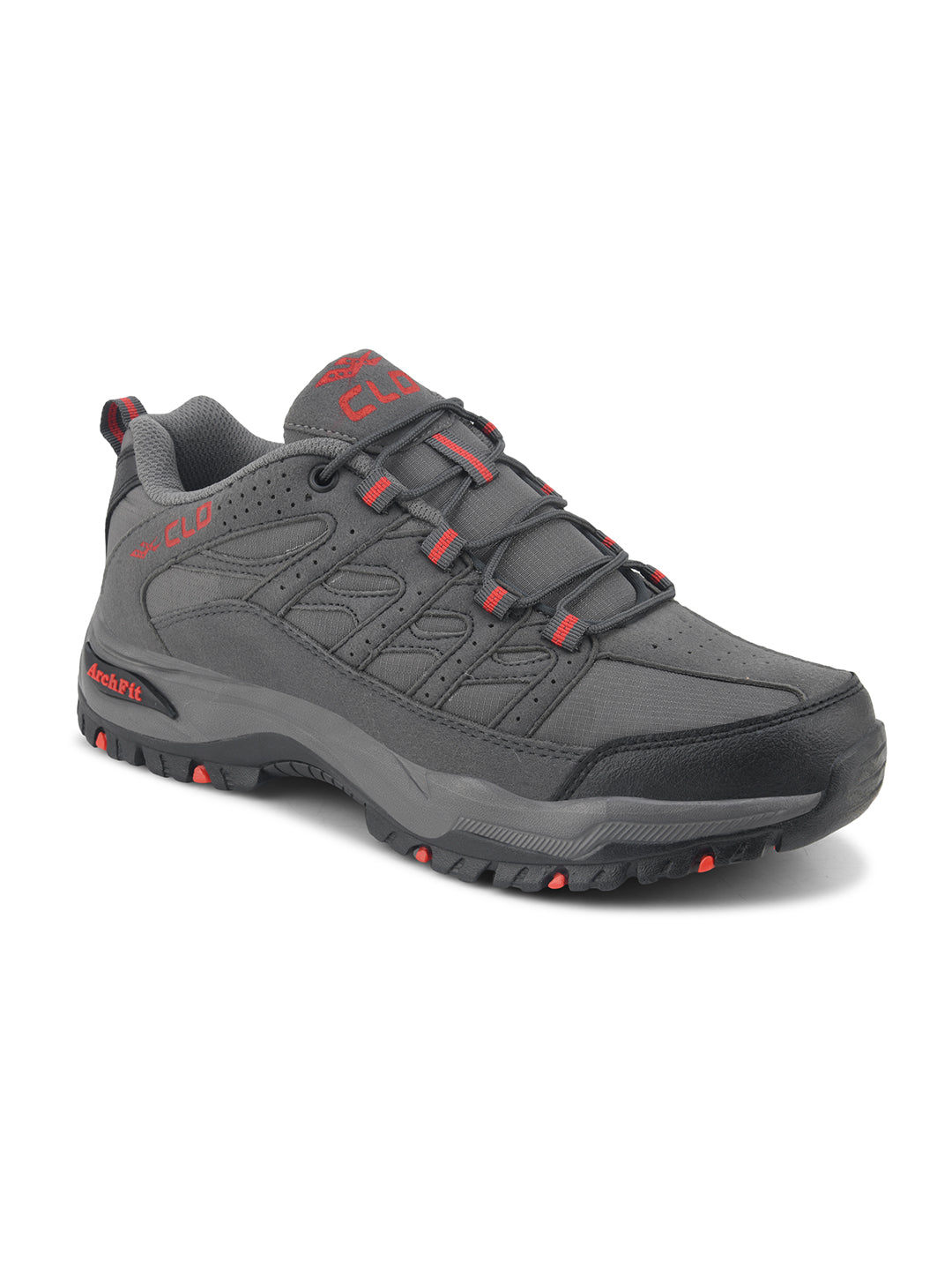 FALCON-1 Men D.GRY-RED Trekking Shoes