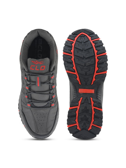 FALCON-1 Men D.GRY-RED Trekking Shoes
