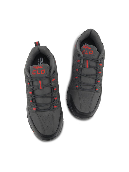 FALCON-1 Men D.GRY-RED Trekking Shoes