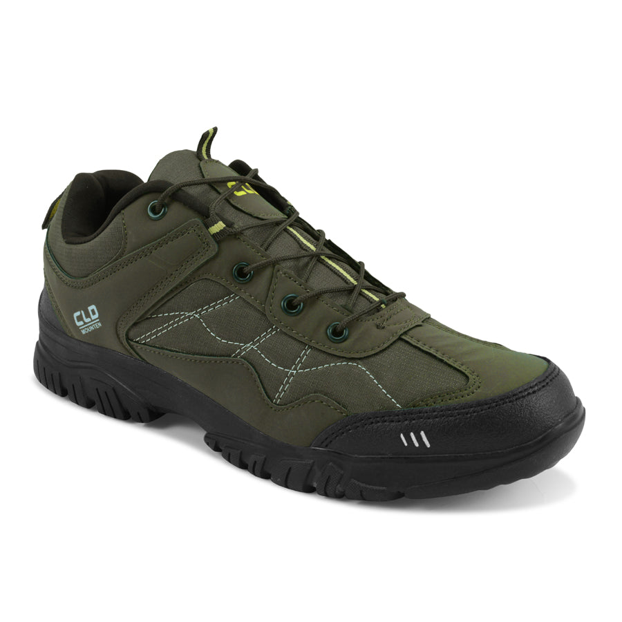 FIT-1 Men Olive Green Yellow  Sports Shoes