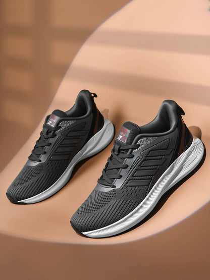 IDEA Men Gray-Red Sports Shoes