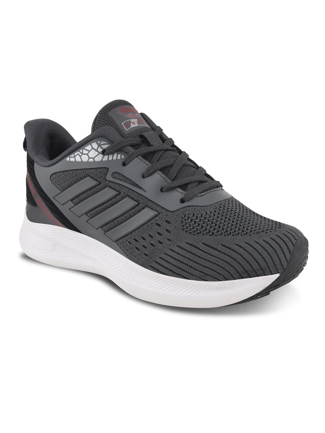 IDEA Men Gray-Red Sports Shoes