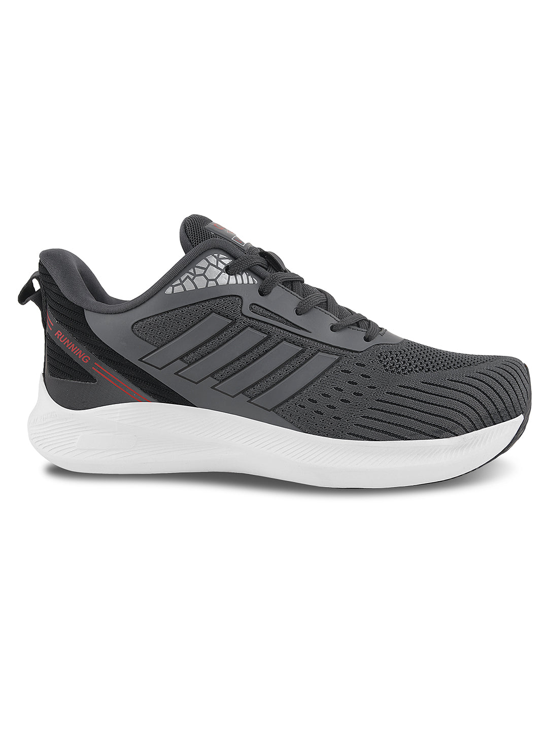 IDEA Men Gray-Red Sports Shoes