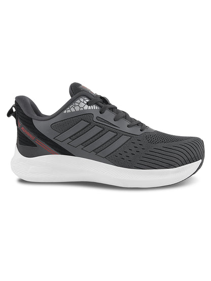 IDEA Men Gray-Red Sports Shoes