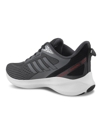 IDEA Men Gray-Red Sports Shoes