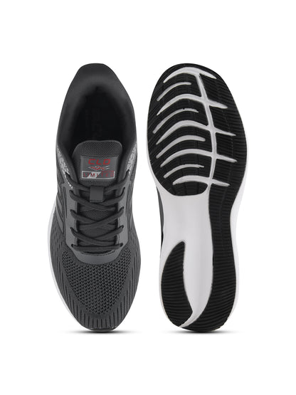 IDEA Men Gray-Red Sports Shoes