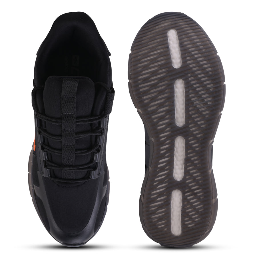 NETFLIX Men Black-Orange Sports Shoes