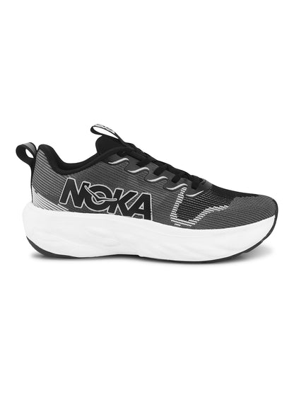 NOKA Men D.Gray Black Sports Shoes