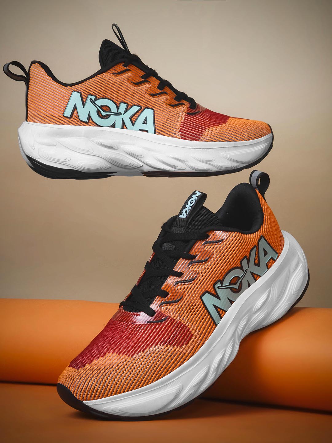 NOKA Men Orange Sports Shoes