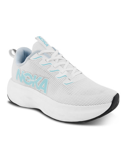 NOKA Men White Mint Sports Shoes
