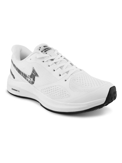 PAYTM Men White Check Sports Shoes