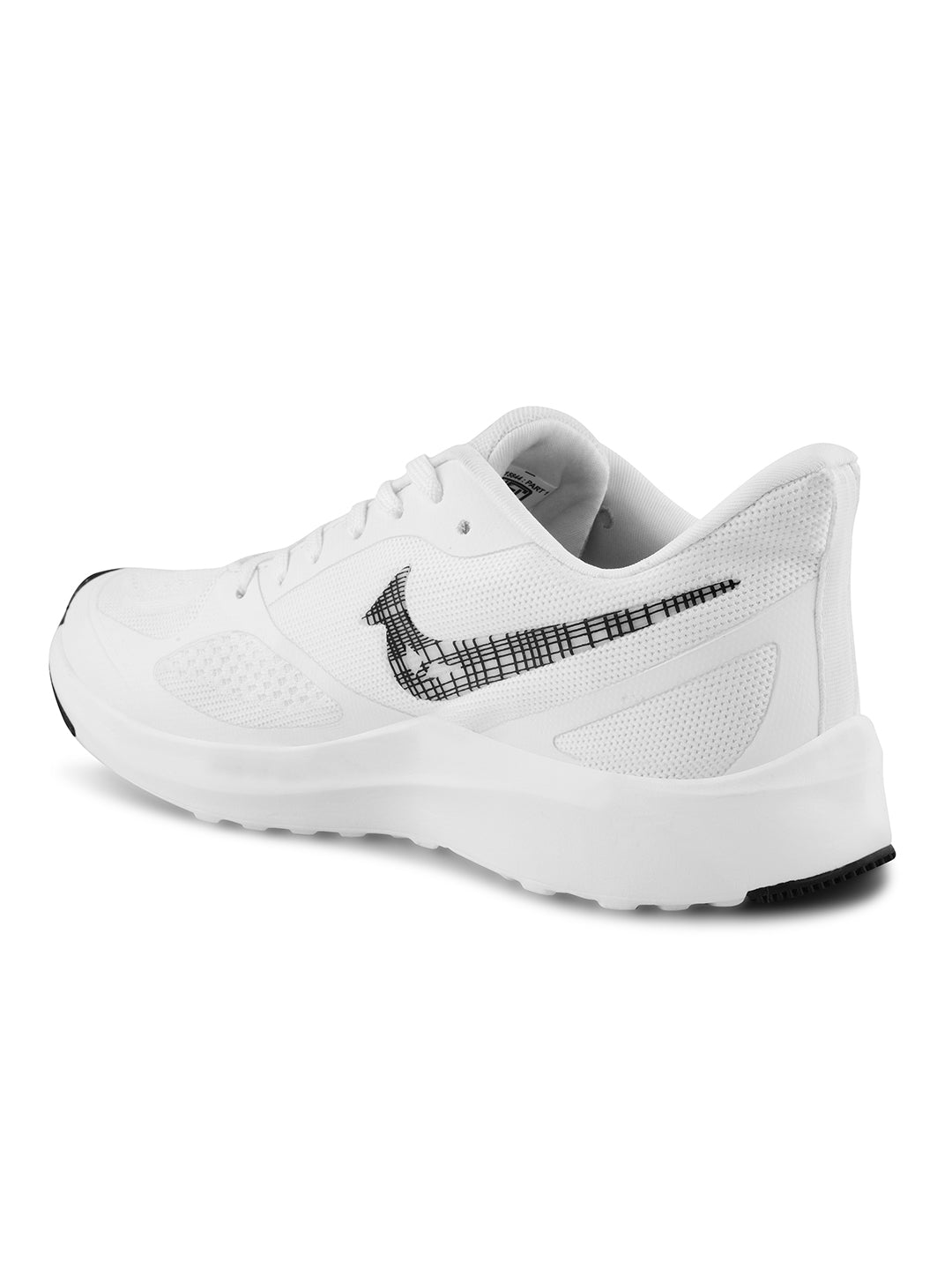 PAYTM Men White Check Sports Shoes