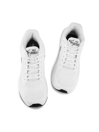 PAYTM Men White Check Sports Shoes