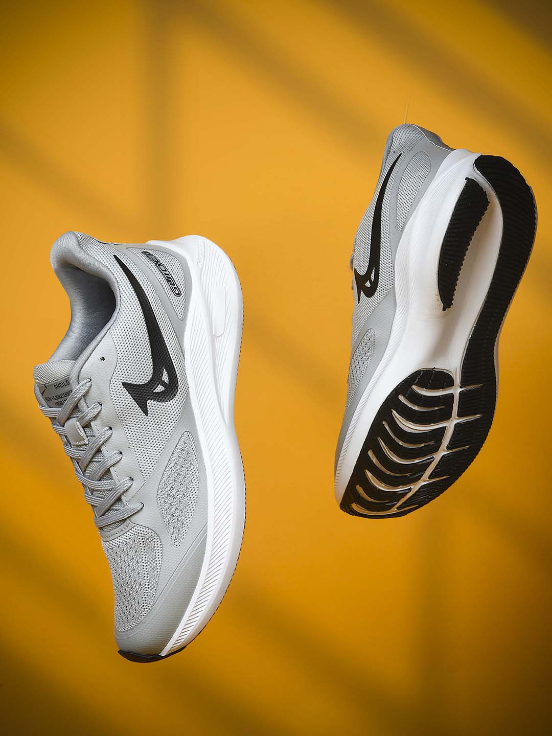 PAYTM Men Light Gray Black Sports Shoes