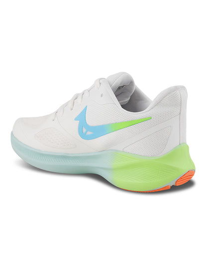PAYTM Men White-P.GRN-SKY Sports Shoes