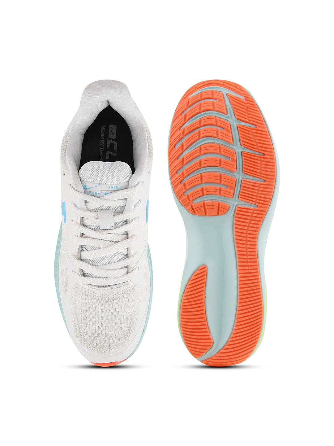 PAYTM Men White-P.GRN-SKY Sports Shoes