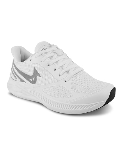 PAYTM Men White Silver Sports Shoes