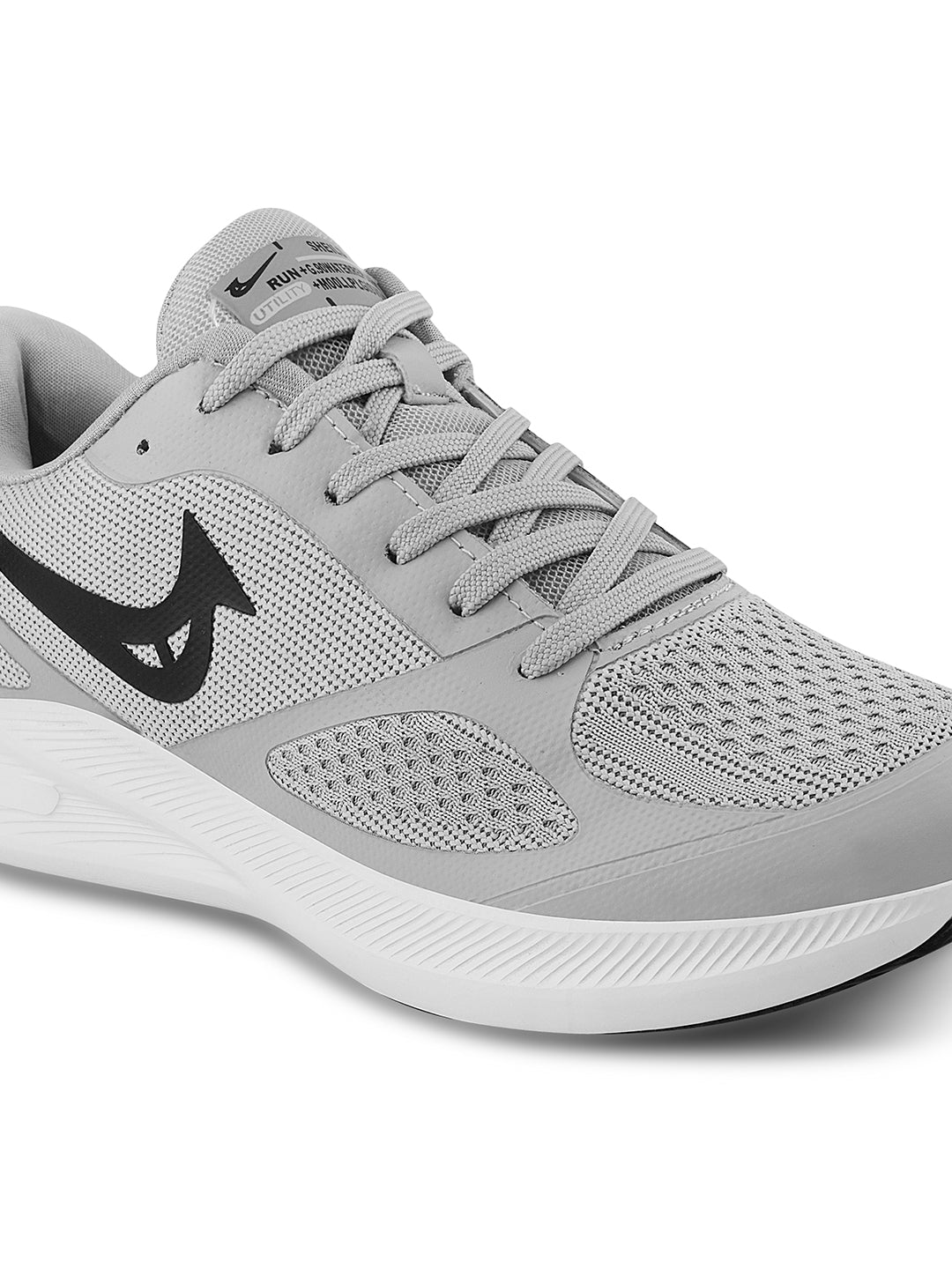 PAYTM Men Light Gray Black Sports Shoes