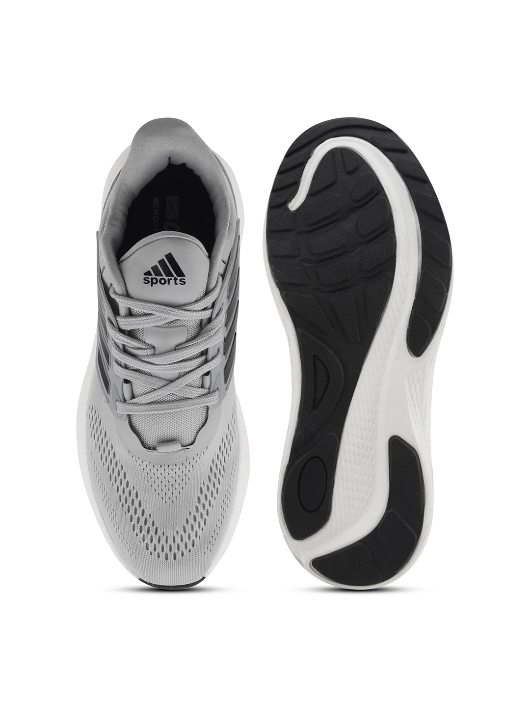 PUREBOOST Men Light Gray Black Sports Shoes