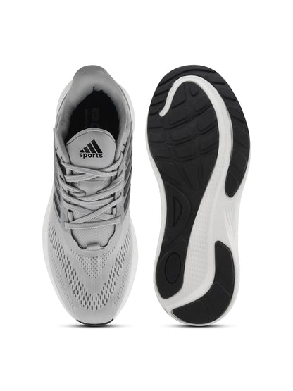 PUREBOOST Men Light Gray Black Sports Shoes
