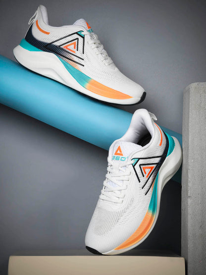 SPARKLE Men White-Orange Sports Shoes