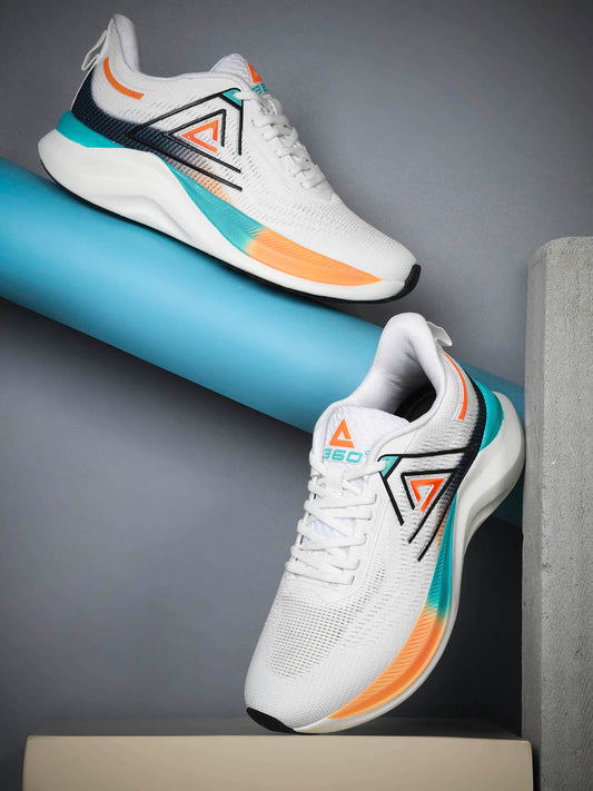 SPARKLE Men White-Orange Sports Shoes