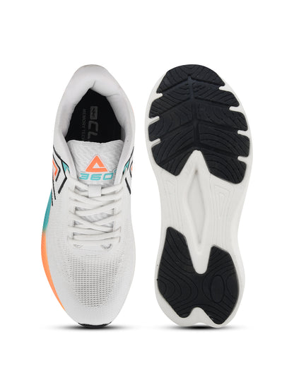 SPARKLE Men White-Orange Sports Shoes