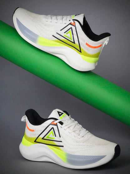 SPARKLE Men White-P.Green Sports Shoes
